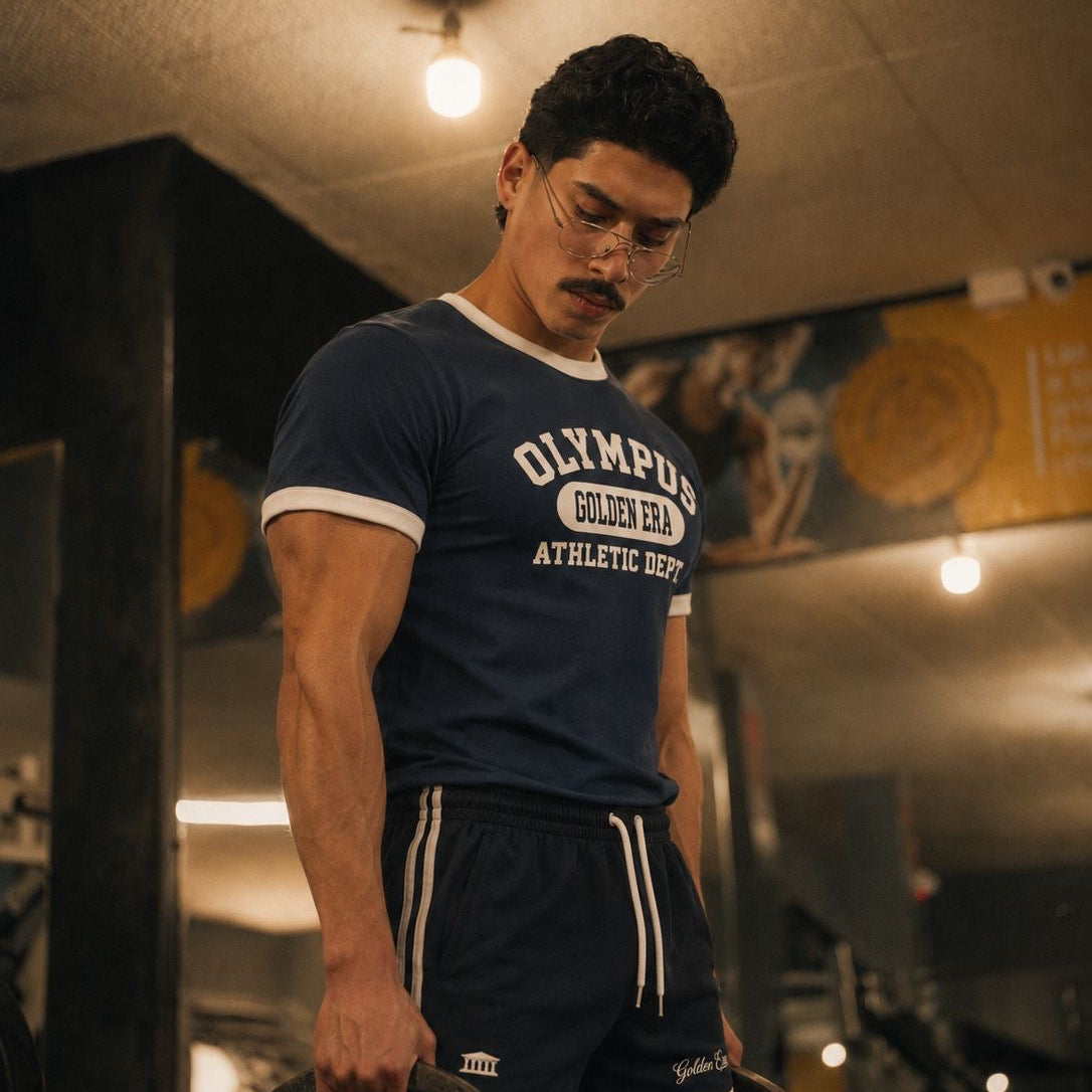 Golden Era Muscle Tee Navy Blue