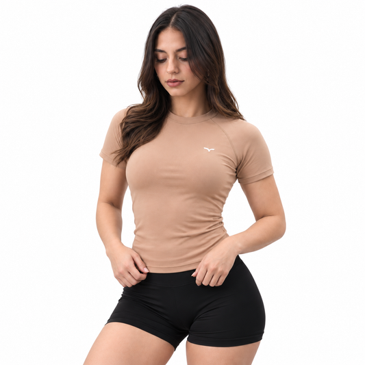 Aura Sculpt Tee Mocha