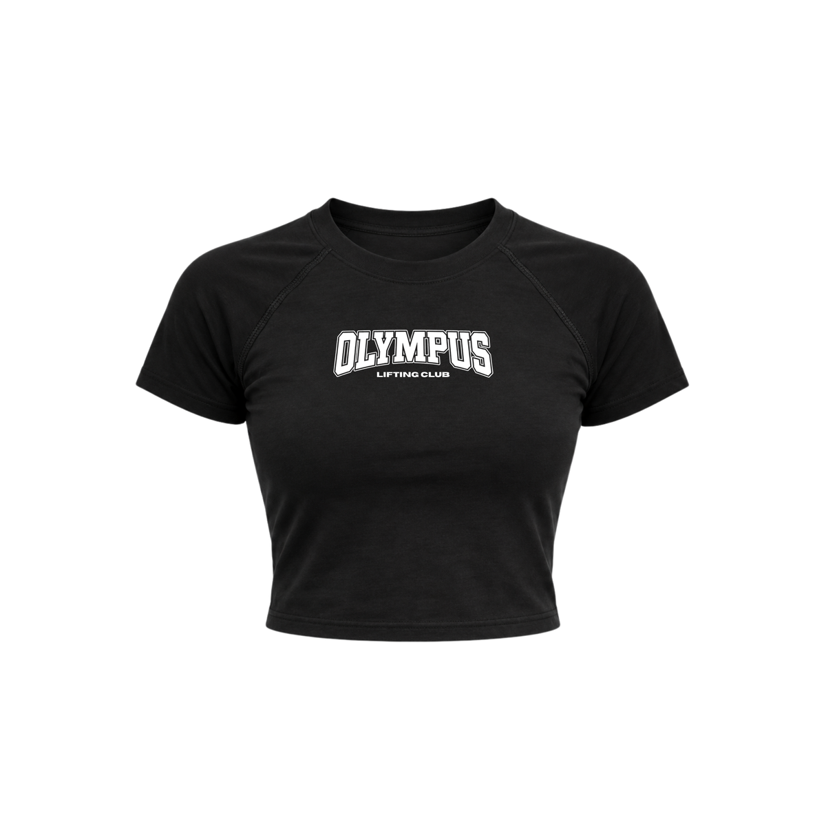 Lifting Club Raglan Baby Tee Black