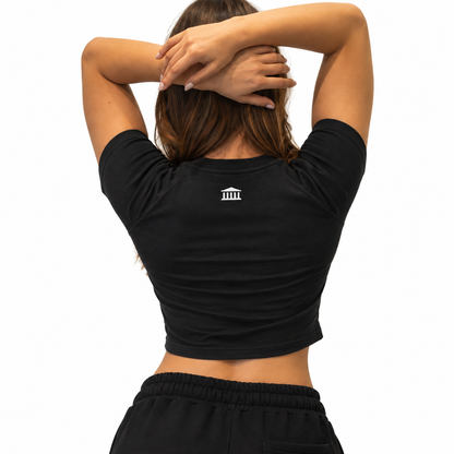Lifting Club Raglan Baby Tee Black