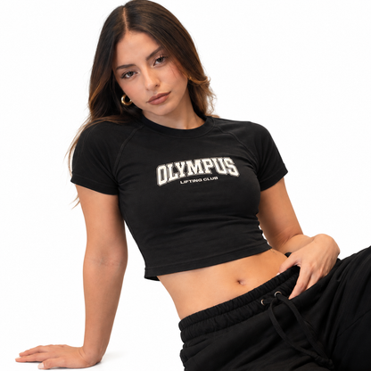 Lifting Club Raglan Baby Tee Black